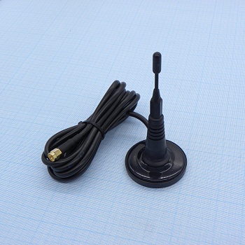 ANT GSM ANTEY 905 SMA - GSM 900/1800; 50Ом; 5,0 дБ; КСВ 1,9:1; магнитная база 50мм; длина кабеля 2м; ветровая нагрузка: 200км/ч; SMA-M-разъем