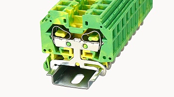 Заземляющая клемма WS10-SD-PE-01P-1C - Заземляющая клемма, тип фиксации провода: пружинный, номинальное сечение: 10 мм кв., ширина: 10 мм, цвет: желто-зеленый, тип монтажа: DIN35