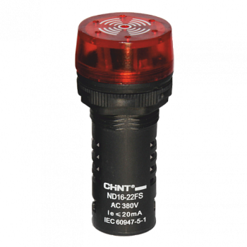 Сигнализатор звуковой ND16-22FS d22мм красн. LED AC 220В 593399
