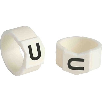 brd133730 - SCN-61-U клипсы белые, 50шт/упак, для провода 15,1-19,0мм диаметра, легенда U