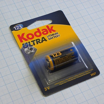Батарея CR123A    Kodak - Элемент питания литиевый