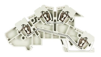 Клемма этажн. WKIF 2.5 D-D - Этажная клемма, D-D, тип фиксации провода: пружинный, номинальное сечение: 2,5 мм кв., 24A, 400V, ширина: 5 мм, цвет: серый, тип монтажа: DIN 35