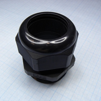 DDL-PG42P (black) - Кабель ввод, крепление на панель, гайка для крепления на панель приобретается отдельно