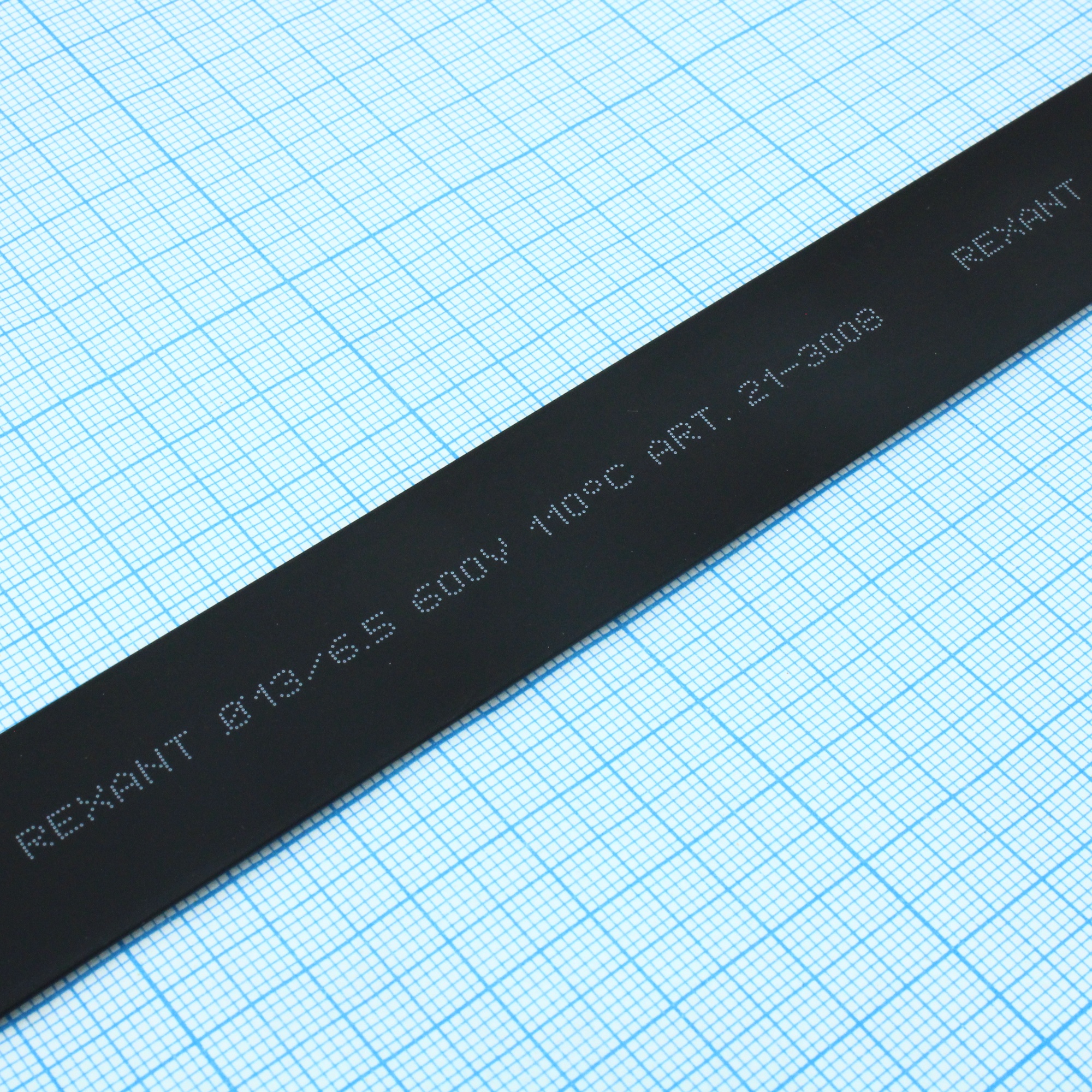 Трубка термоусадочная ТУТ нг 13,0/6,5 черная - 1м, не поддерживает горение