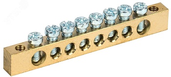 Шина PEN "земля-ноль" 6х9мм 8/2 (8групп/крепеж по краям) YNN11-08-100