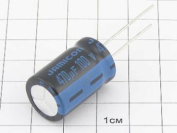 Конденсатор 470мкФ 100В 16x25 105°C