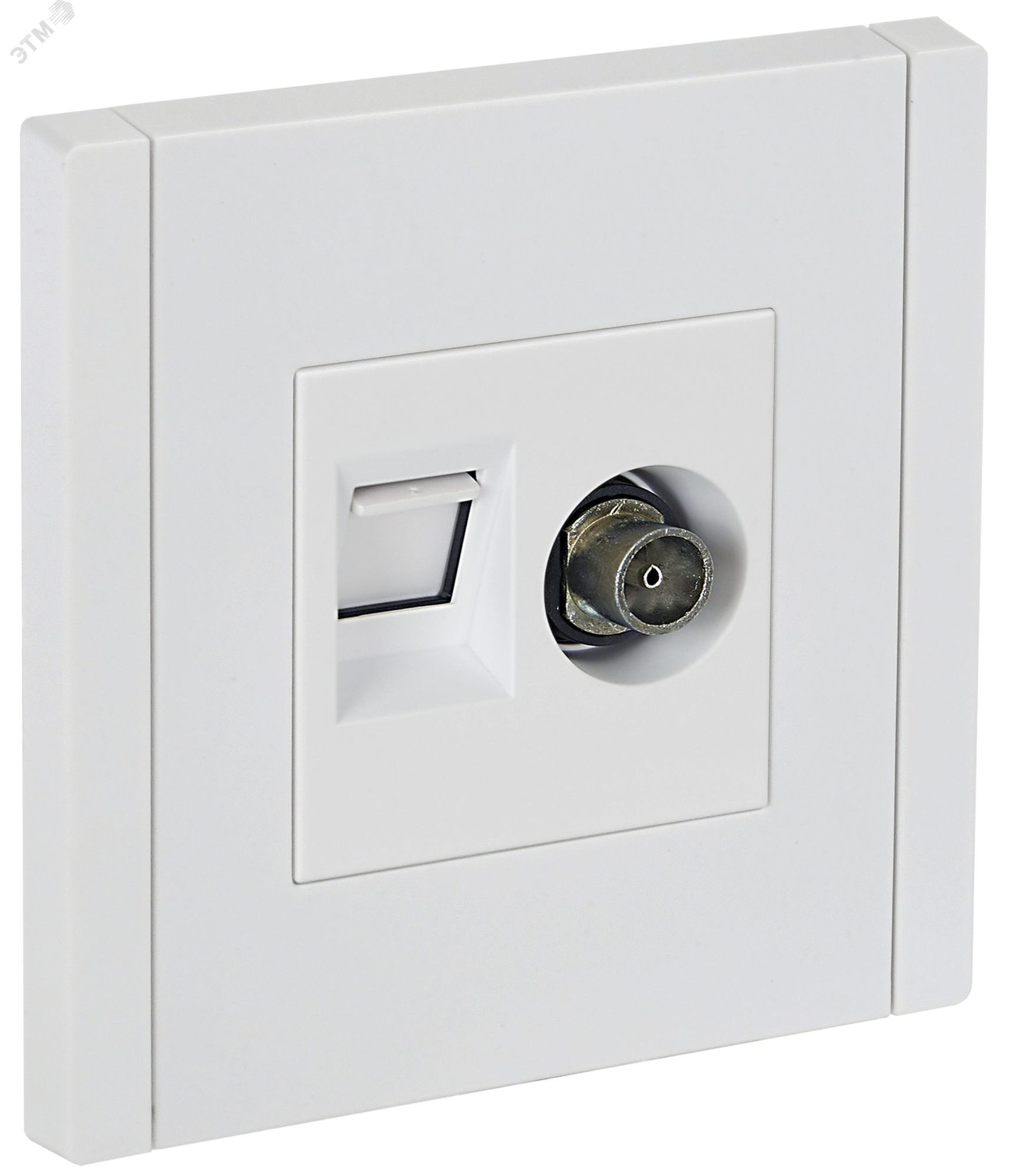 FORTE&PIANO Розетка двойная TV+RJ45 кат.5E FP236 белый IEK FP-AK20-1-K01