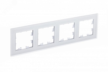 Рамка 4-м AtlasDesign Nature матов. стекло бел. SE ATN330104
