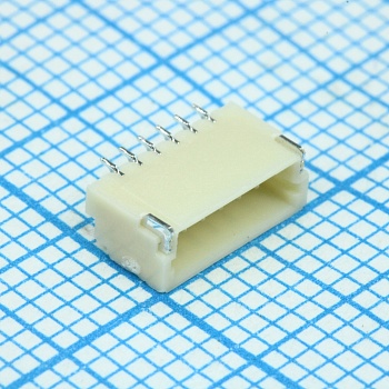 SM06B-SRSS-TB (LF)(SN) - Соединитель защищенный (4 стороны) 6 контакт(-ов) 1мм луженый угловой для поверхностного монтажа лента на катушке