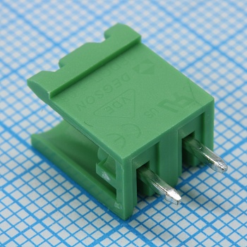2EDGV-5.08-02P-14-100A(H) - Разъемный клеммный блок на плату, 2 контакта. Серия 2EDGV-5.08