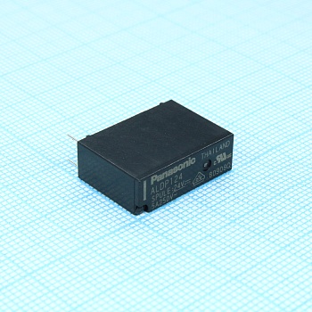 ALDP124W - Реле силовое катушка 24В 5A один контакт на замыкание 20.5x7.2x15.3мм монтаж в отверстие