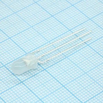 FYL-5019EGW - Светодиод 5мм/красный/625нм/50мкд - зеленый/572нм/58мкд/белый матовый/50°