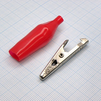 крокодил   8003 RED(1227) - зажим типа крокодил