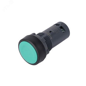 Кнопка SB7 моноблочная 22мм зеленая с возвратом, пластик, 1НО+1НЗ, IP65 SB7NA35