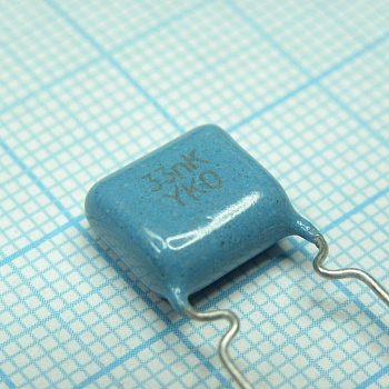 К73-17-400-0.033  10% - Конденсатор металлопленочный полиэтилентерефталатный 400В 0.033мкФ ±10%