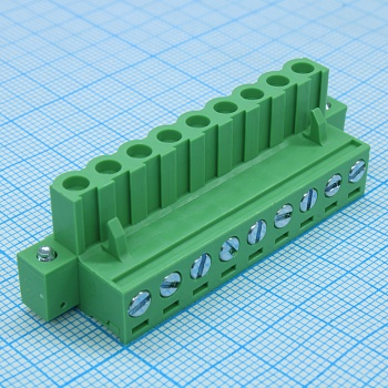 2EDGKM-5.08-09P-14-00A(H) - Разъемный клеммный блок, 9 контактов шаг 5.08мм