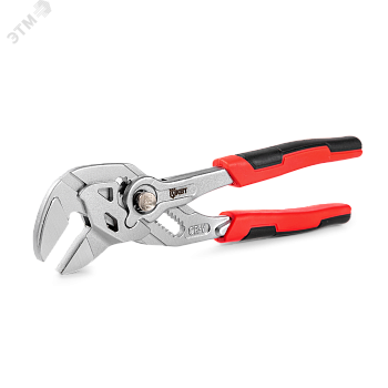 Клещи переставные - гаечный ключ 180 мм серия Профи - с кнопочной самофиксацией, монтаж и демонтаж гаек, винтов с шестигранной головкой