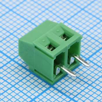 GT381-3.81-02P-14-00 - Винтовой клеммный блок с защитой провода, 2 контакта. Серия GT340-3.81