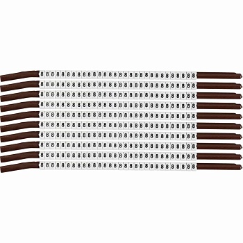 brd133908 - SCN-15-8 клипсы белые, 300шт/упак, для провода 3,8-4,6мм диаметра, легенда 8