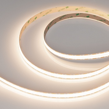 Лента COB-X1088-12mm 24V Warm3500 (22 W/m, IP20, 5m) 046931 - Светодиодная лента COB-X1088, открытая IP20. Светодиоды CSP, 1088 шт/м (5440 шт на 5м). Цвет свечения ТЕПЛЫЙ 3500K, цветопередача CRI>90, угол 140°. Мощность 22 Вт/м (110 Вт на 5м), питание 24 