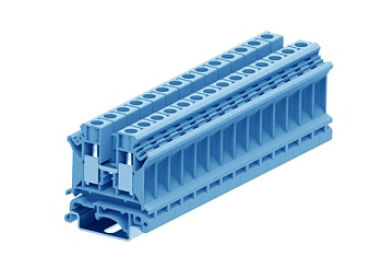 Проходная клемма 310992 - Проходная клемма, SUK 1-1, тип фиксации провода: винтовой, номинальное сечение: 10 мм кв., 57A, 800V, ширина: 10 мм, цвет: синий, тип монтажа: DIN 35