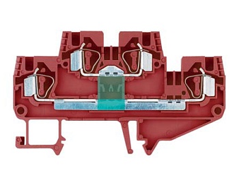 Клемма функц. WKF 4 E/35 G-URL - Многоуровневая функциональная клемма, тип фиксации провода: пружинный, номинальное сечение: 4 мм кв., ширина: 6 мм, цвет: красный, тип монтажа: DIN 35