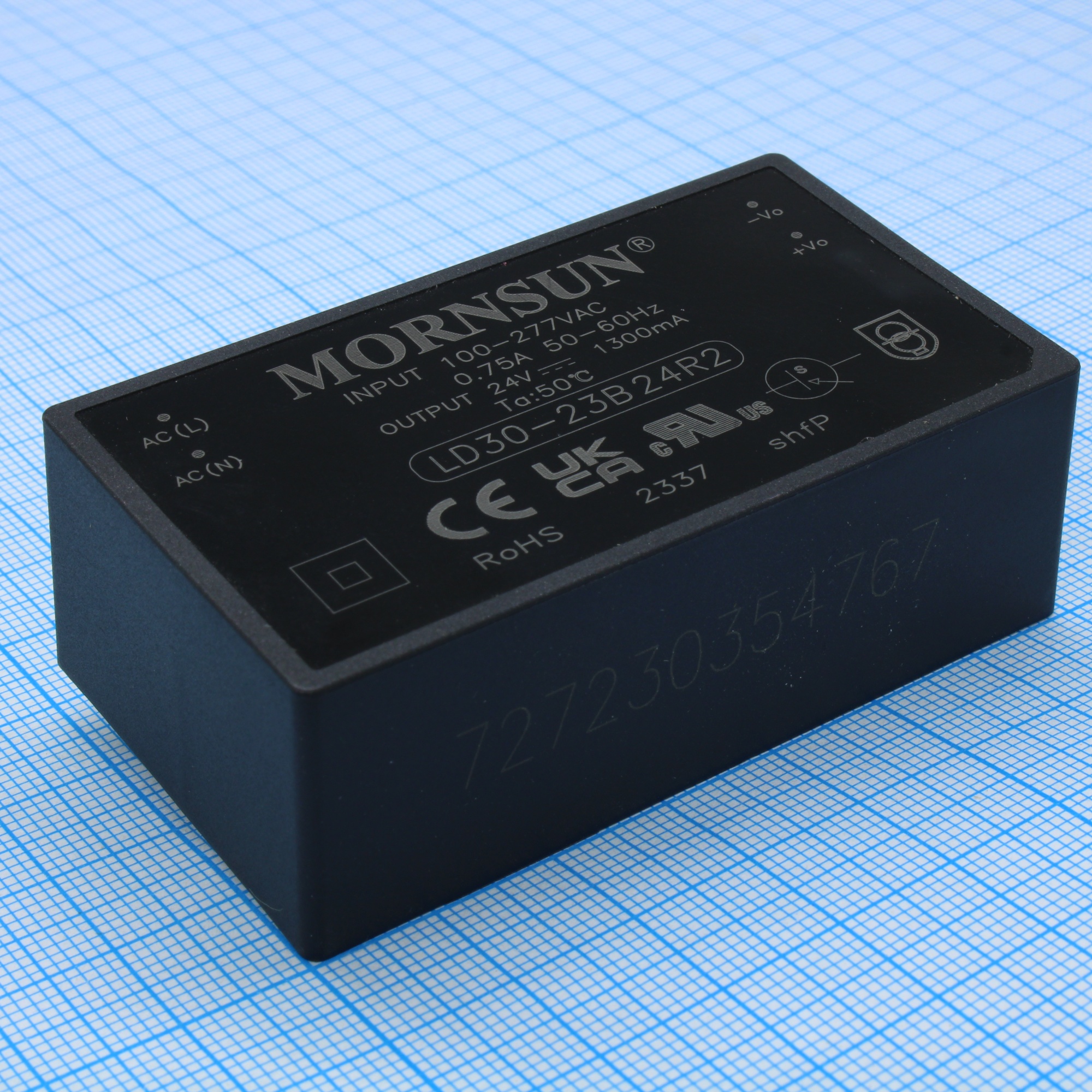 LD30-23B24R2 - Преобразователь AC-DC на печатную плату 30Вт выход 24В/1.3A, вход 85…305V AC, 47…63Гц -40…+85°С