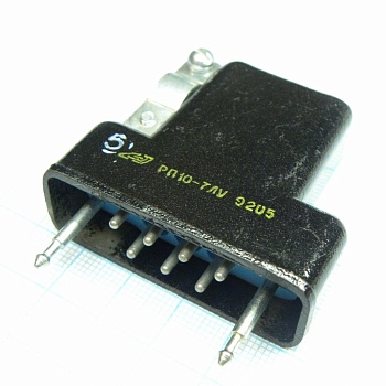 РП10-7 ЛУ П-О вилка с/к - Соединитель  низкочастотный, прямоугольный, внутреннего монтажа