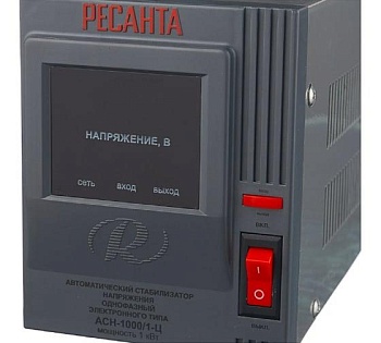Стабилизатор напряжения АСН-1000/1-Ц 1ф 1кВт IP20 релейный 63/6/2