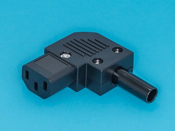 AC-102R2 - Разъем 220В гнездо на кабель, 3 контакта, прямой угол, тип 2, 6A