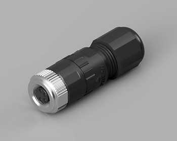 Розеточный разъем PB-M8A-04P-FF-SL7001 - Розеточный разъем на кабель, 4 полюса, M8, прямой, винтовая фиксация провода, A-Code, диаметр кабеля: 4,0-6,0 мм, сечение: 0,25-0,34 мм кв., 3А, 60V, пластик