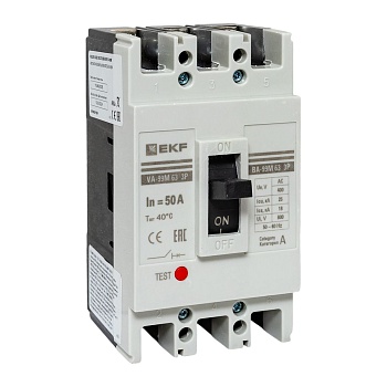 Выключатель автоматический 3п 63/50А 25кА ВА-99М PROxima mccb99-63-50m