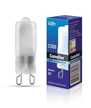 Лампа галогенная 40Вт капсульная матовая G9 3000К 240В 5556