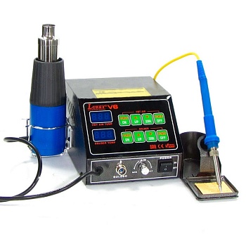 LUKEY V6 - Станция паяльная термовоздушная + паяльник, с сенсорным управлением
