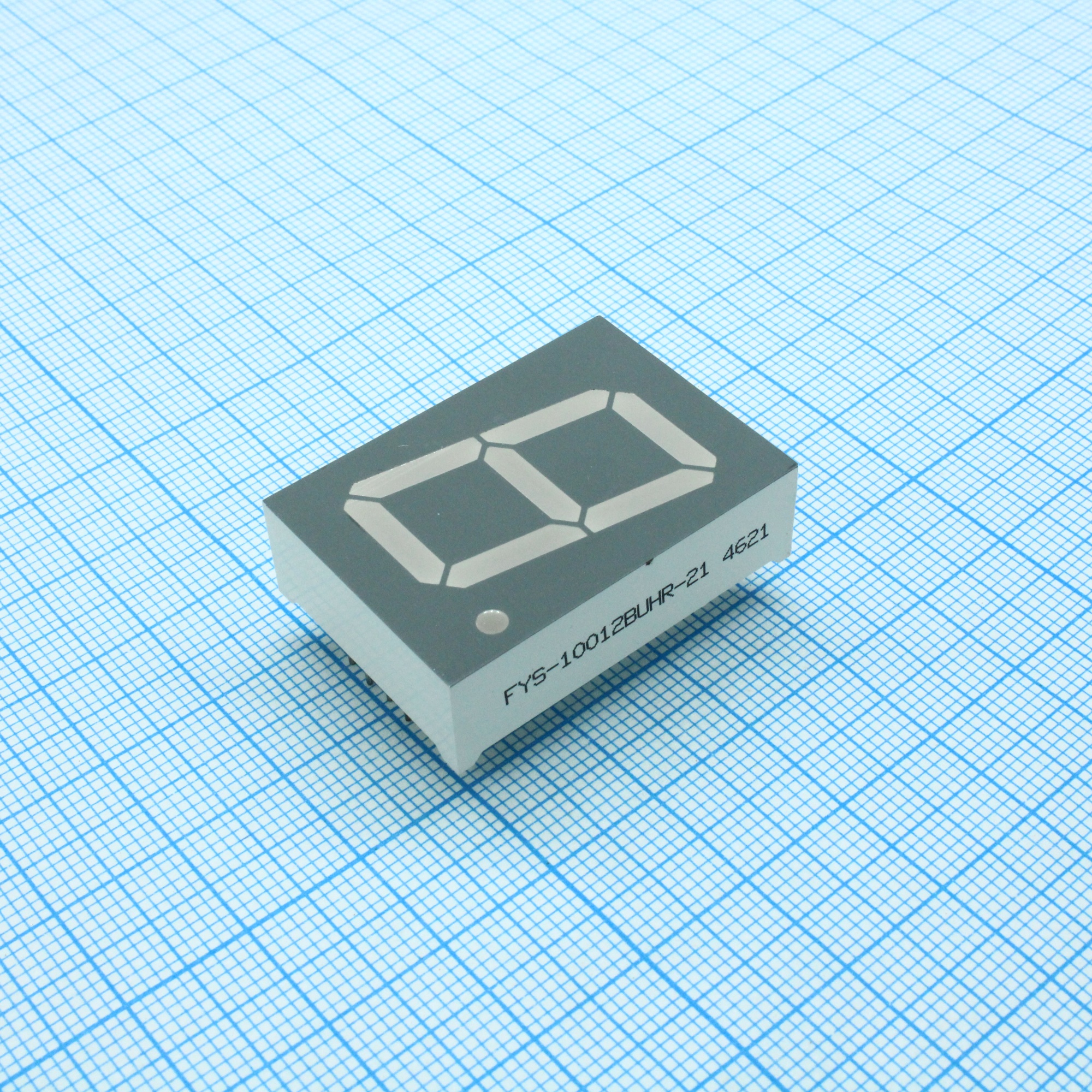 FYS-10012BUHR-21 - 1 разрядный индикатор 25,4мм/красный/640нм/30-60мкд/ОА