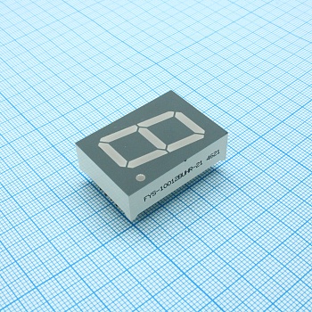 FYS-10012BUHR-21 - 1 разрядный индикатор 25,4мм/красный/640нм/30-60мкд/ОА