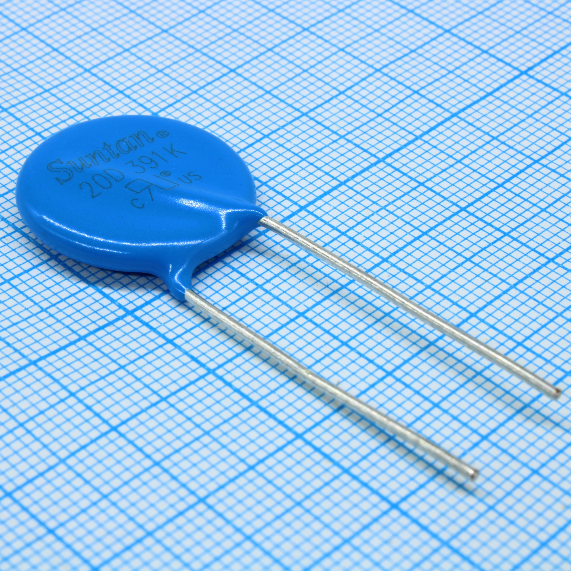 TSV20D391K - Варистор 250Vac/320Vdc, 6500A, 390V(1mA), 1.0 Вт, радиальные выводы