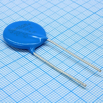 TSV20D391K - Варистор 250Vac/320Vdc, 6500A, 390V(1mA), 1.0 Вт, радиальные выводы