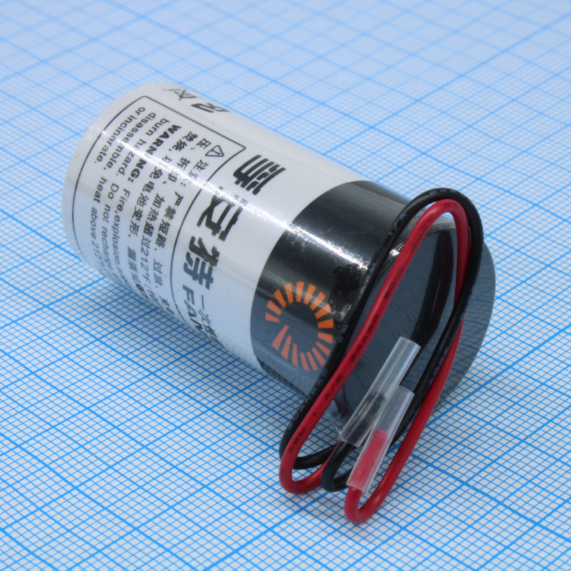 ER26500H-LD - Li, SOCl2 батарея типоразмера C, 3.6В, 9Ач, провода приварены к выводам, -55...85 °C