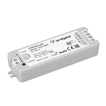 Контроллер SMART-K58-DMX (12-24V, 2.4G) 030915 - Миниатюрный DMX512 контроллер для управления DMX512 лентами и модулями. Питание DC5-24V, выход цифровой сигнал DMX512. Габариты 97х33х18 мм. Корпус - PVC. Управляется пультами и панелями серии SMART.