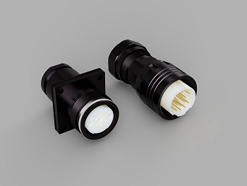 Соединитель LT-PS-S-50/16E - Соединитель взрывозащищенный, сигнальный, тип соединения: кабель-аппарат, 16 полюсов, напряжение: 50V DC, IP66, 1 Ex db e IIC T6 Gb / Ex tb IIIC Ta80oC Db, материал корпуса: металл