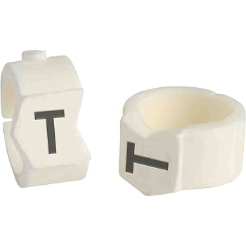 brd133529 - SCN-36-T клипсы белые, 50шт/упак, для провода 8,6-11,1мм диаметра, легенда T