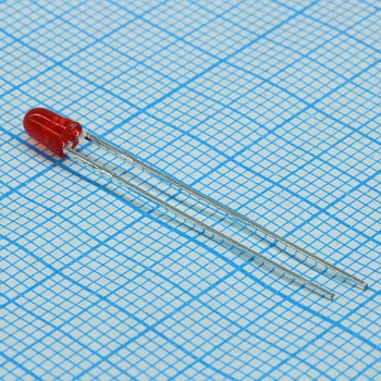 L-934LSURDK - Светодиод 3мм/красный яркий/645нм/400-900мКд/50°/30мА