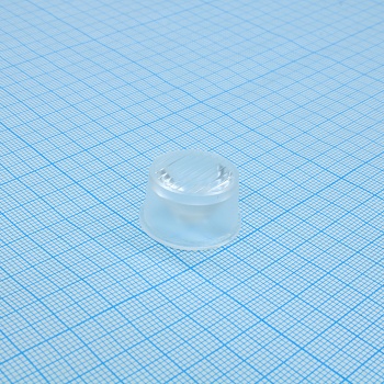 AW22D12H1560G - Линза круглая под заливку для светодиода 3535/3030/5050,  эфф=93%, ~15°x60°,  D=22mm  H=13,3mm, PMMA