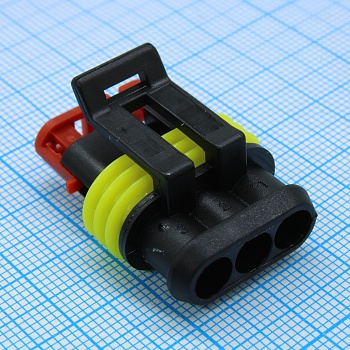 L-KLS13-CA043-1.5-03-FH-B - Корпус разъема 3 контакта шаг 6мм розетка