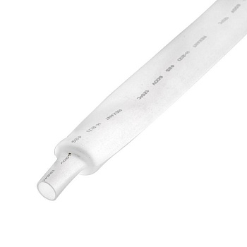 Трубка термоусадочная ТУТ нг 25,0/12,5 белая - 1м, не поддерживает горение