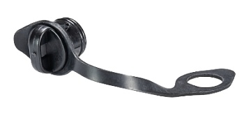 Заглушка RSTmicro for male 06.563.5153.1 - Защитная крышка контактной группы неиспользуемого вилочного разъема gesis RST MICRO, 2/3 полюса, с защитой от утери (поводок), цвет: черный, серия gesis RST MICRO