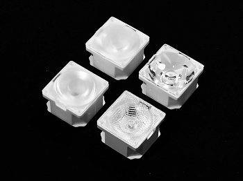 AY22D13H30G - Линза белая с клеевой основой для светодиода 3535/3030,  ~30°,  21,57x21,57mm  H:13mm, PMMA