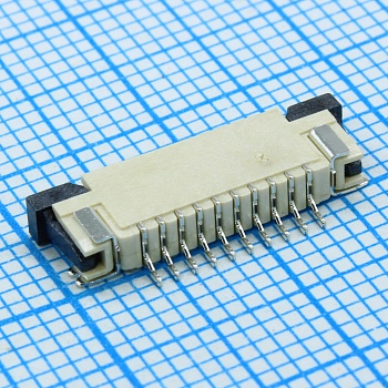 L-KLS1-1240D-2.5-10-T-U-R - Розетка под плоский кабель SMT шаг 1.0 мм