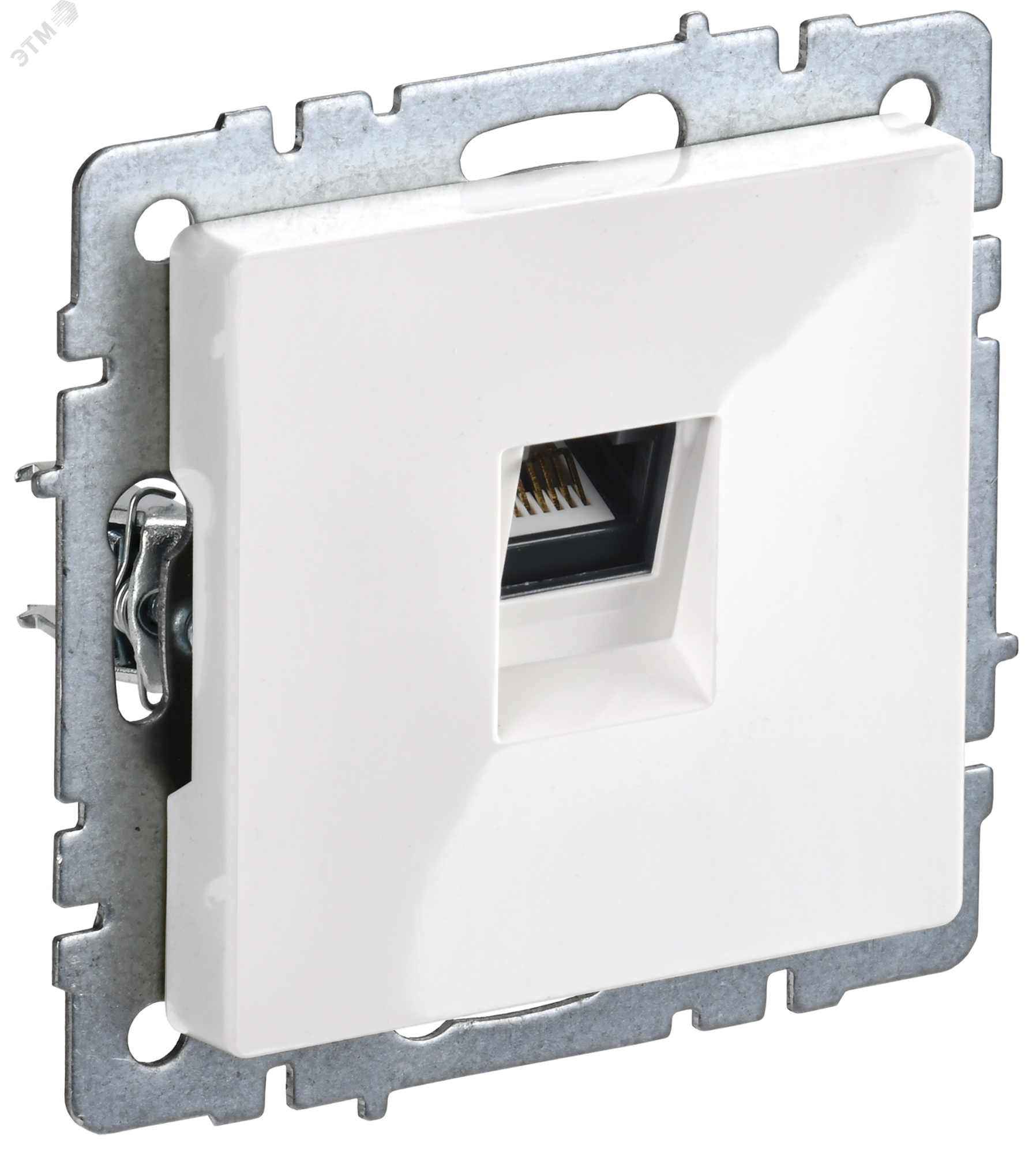 Розетка компьютерная СП RJ45 кат.5E BRITE РК10-БрБ бел. BR-K10-1-K01